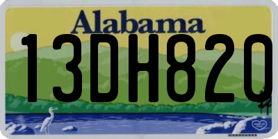 AL license plate 13DH820