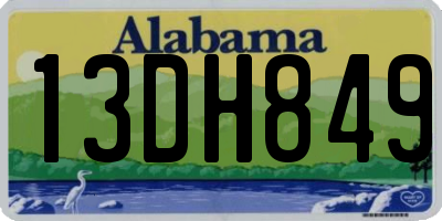 AL license plate 13DH849