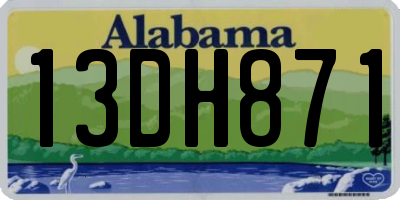 AL license plate 13DH871