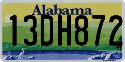 AL license plate 13DH872