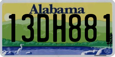 AL license plate 13DH881