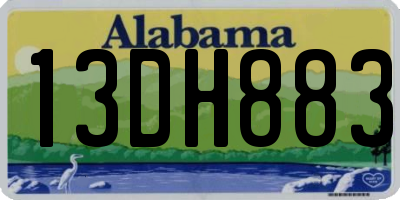 AL license plate 13DH883