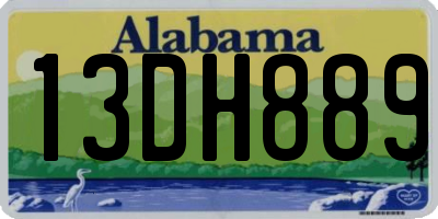 AL license plate 13DH889