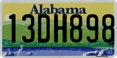 AL license plate 13DH898