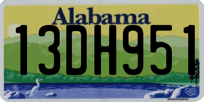 AL license plate 13DH951