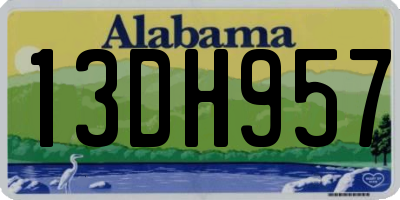 AL license plate 13DH957