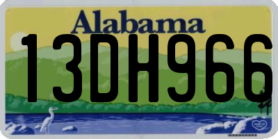 AL license plate 13DH966
