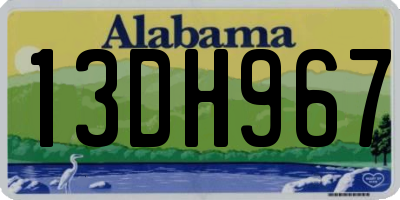 AL license plate 13DH967