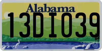 AL license plate 13DI039