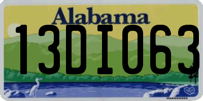 AL license plate 13DI063