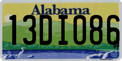 AL license plate 13DI086