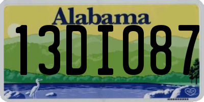 AL license plate 13DI087