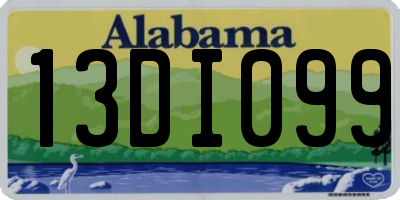 AL license plate 13DI099