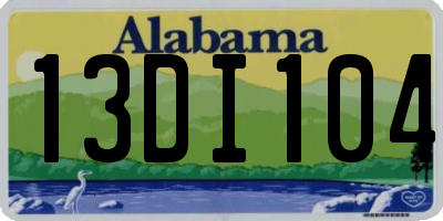 AL license plate 13DI104