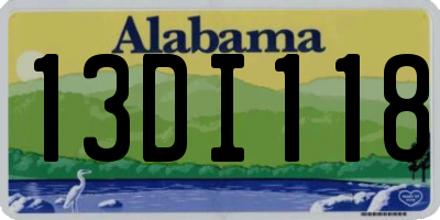 AL license plate 13DI118