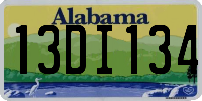 AL license plate 13DI134