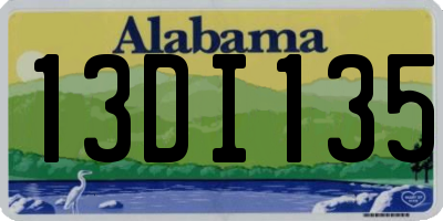 AL license plate 13DI135