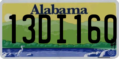 AL license plate 13DI160