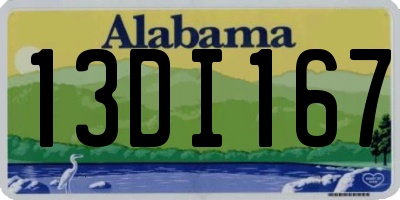 AL license plate 13DI167