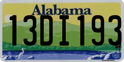 AL license plate 13DI193