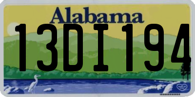 AL license plate 13DI194
