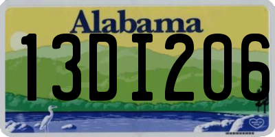 AL license plate 13DI206