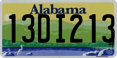 AL license plate 13DI213