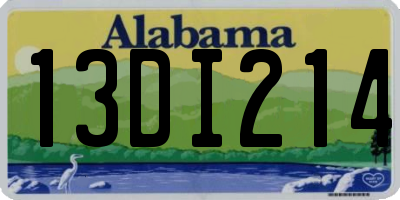 AL license plate 13DI214