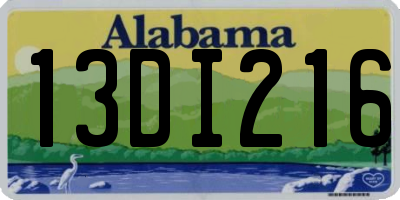 AL license plate 13DI216
