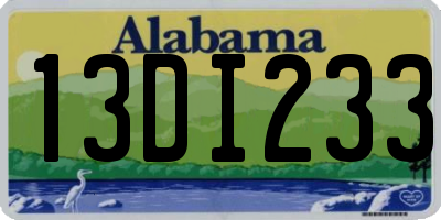 AL license plate 13DI233