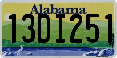 AL license plate 13DI251
