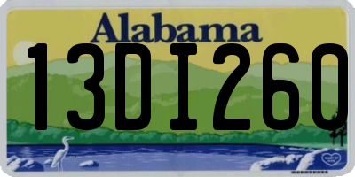 AL license plate 13DI260