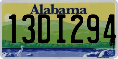 AL license plate 13DI294