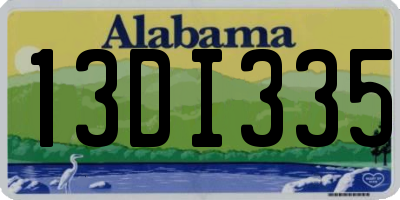 AL license plate 13DI335