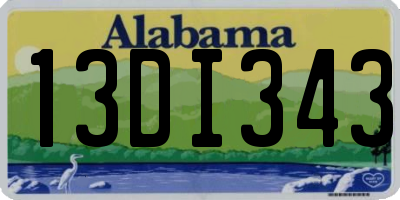 AL license plate 13DI343