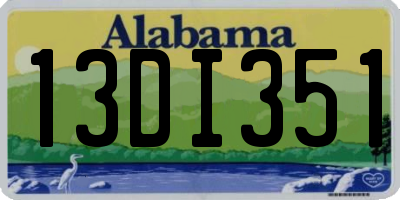 AL license plate 13DI351