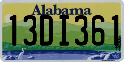 AL license plate 13DI361