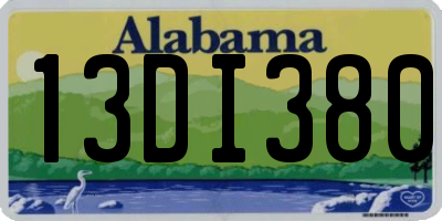 AL license plate 13DI380