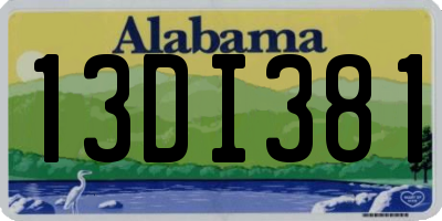 AL license plate 13DI381