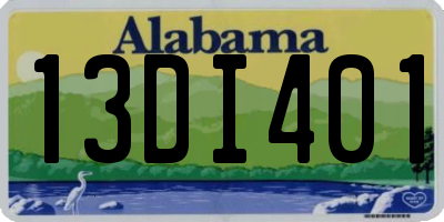 AL license plate 13DI401