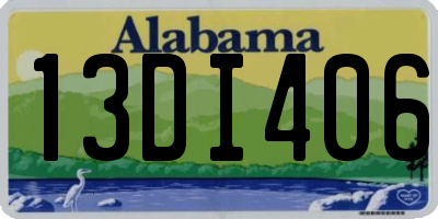 AL license plate 13DI406