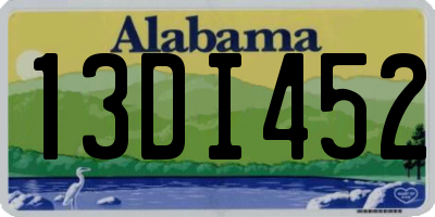 AL license plate 13DI452