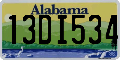 AL license plate 13DI534