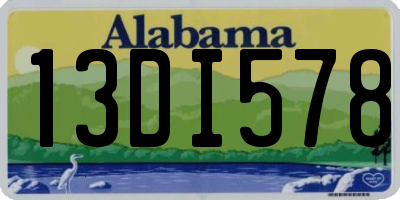 AL license plate 13DI578
