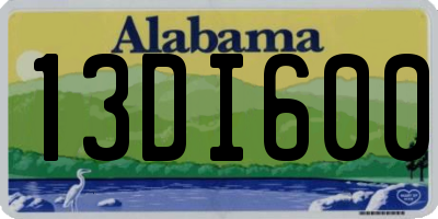 AL license plate 13DI600