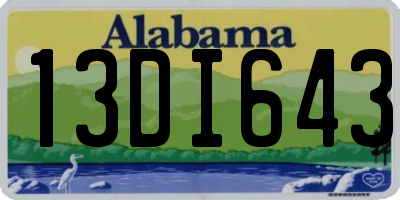 AL license plate 13DI643