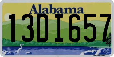 AL license plate 13DI657