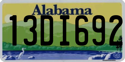 AL license plate 13DI692