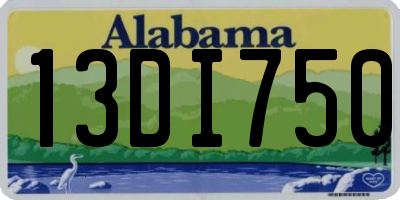 AL license plate 13DI750