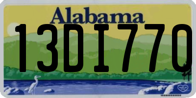 AL license plate 13DI770